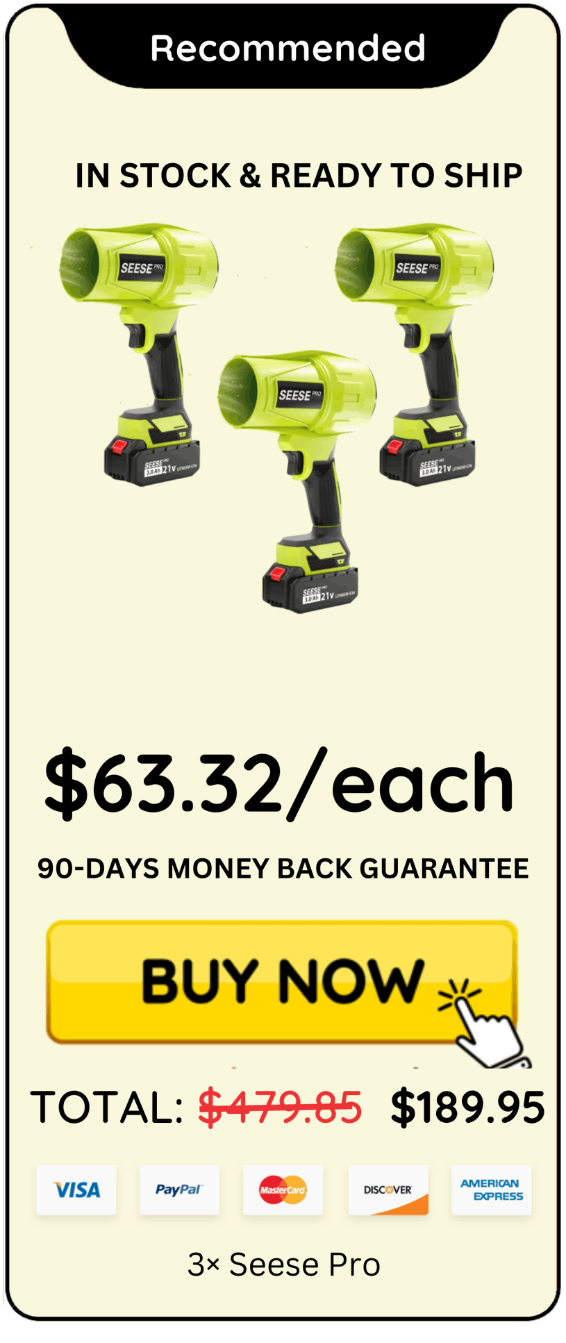 Seese Pro offer price 